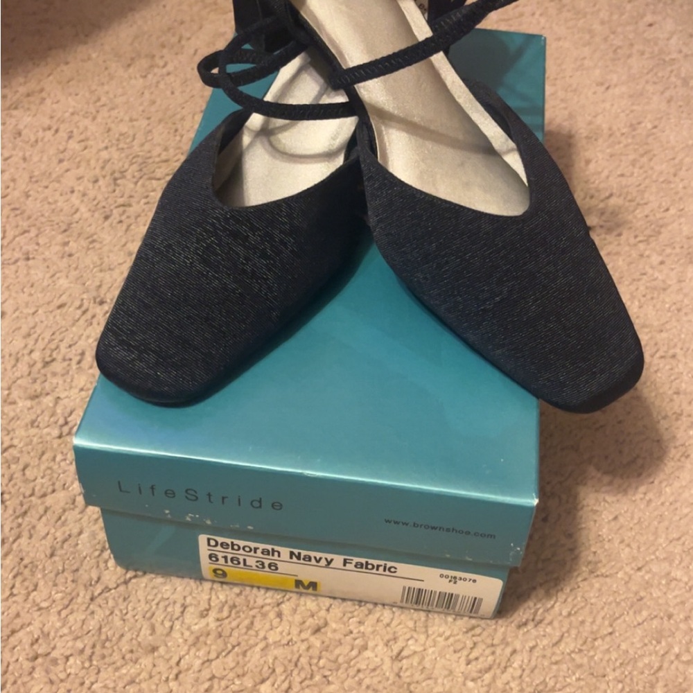 Life Stride Women's Navy Fabric Shoes